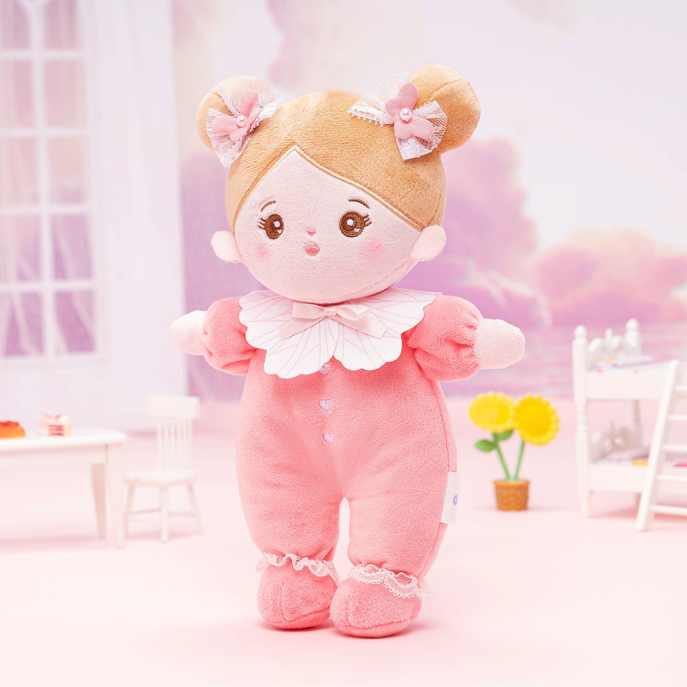 Mini Rose Personnalisée Poupée en Peluche avec Yeux Ouverts