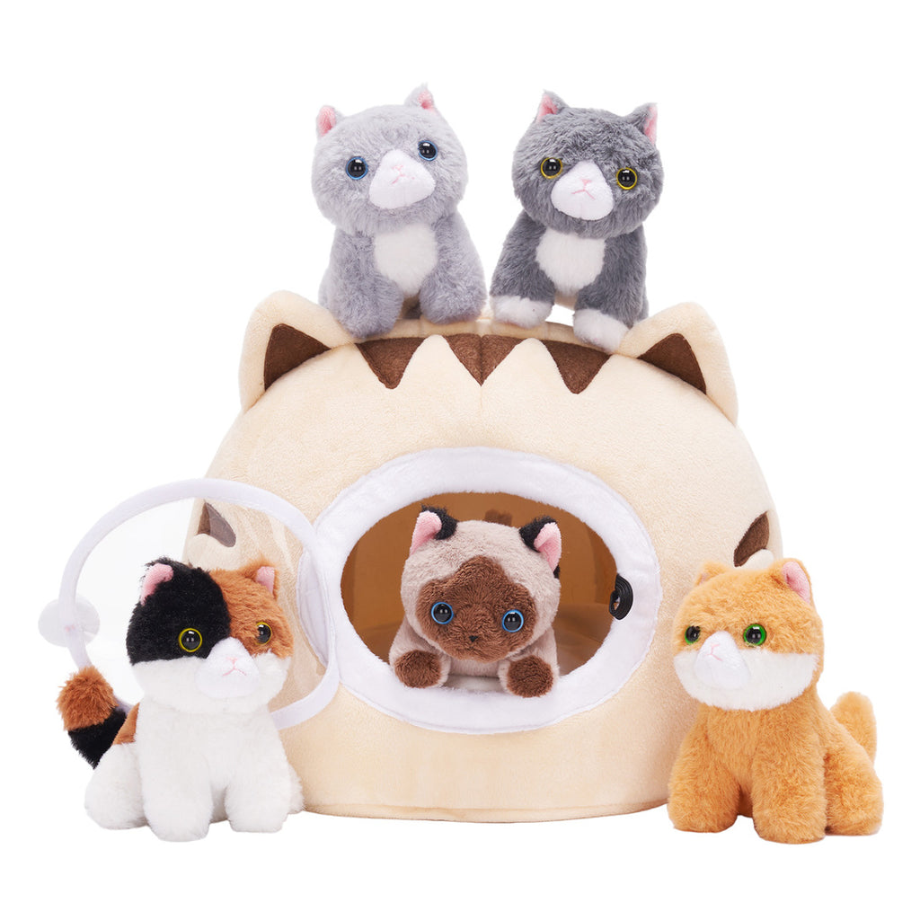 Ensemble de Maison de Chat Mignon Personnalisé de 6 Pièces