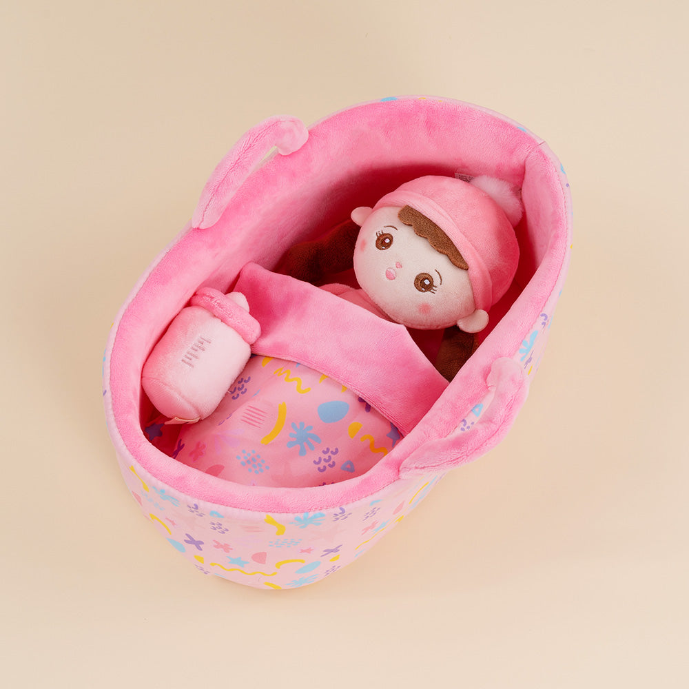 Mini Rose Personnalisée Poupée en Peluche avec Tresses & Ensemble-cadeau