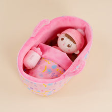 Charger l&#39;image dans la galerie, Mini Rose Personnalisée Poupée en Peluche avec Tresses &amp; Ensemble-cadeau