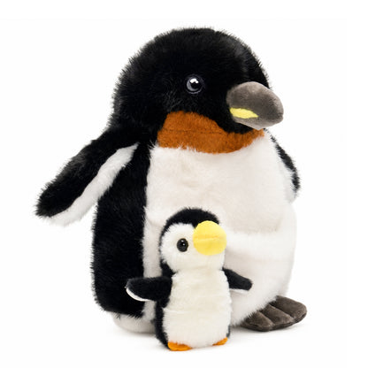 Ensemble Peluche Pingouin Maman & Bébé (Compagnon Doux 2-en-1)