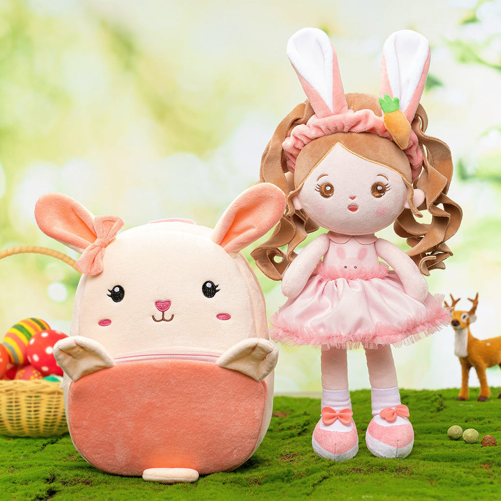 Poupée en peluche personnalisée Lapin de Pâques Fille