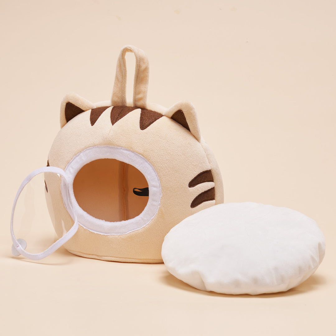 Maison pour chat en peluche personnalisée avec 5 adorables chatons