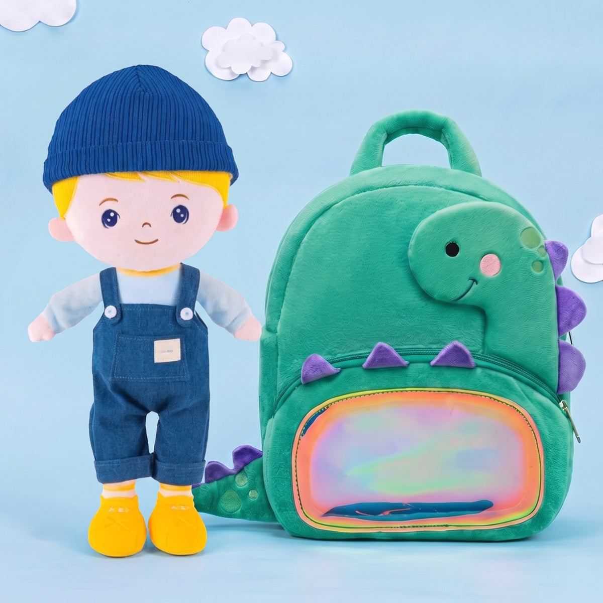 Personnalisée Poupée en Peluche pour Garçon aux Cheveux Blonds