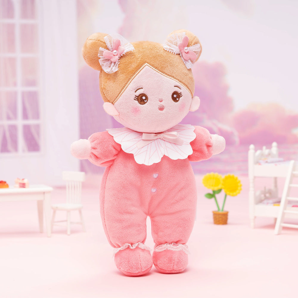 Mini Rose Personnalisée Poupée en Peluche avec Yeux Ouverts