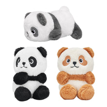 Charger l&#39;image dans la galerie, Ensemble de Jeu en Peluche de Famille Pandas avec 3 Bébés Coffrets Cadeaux pour Tout-petit