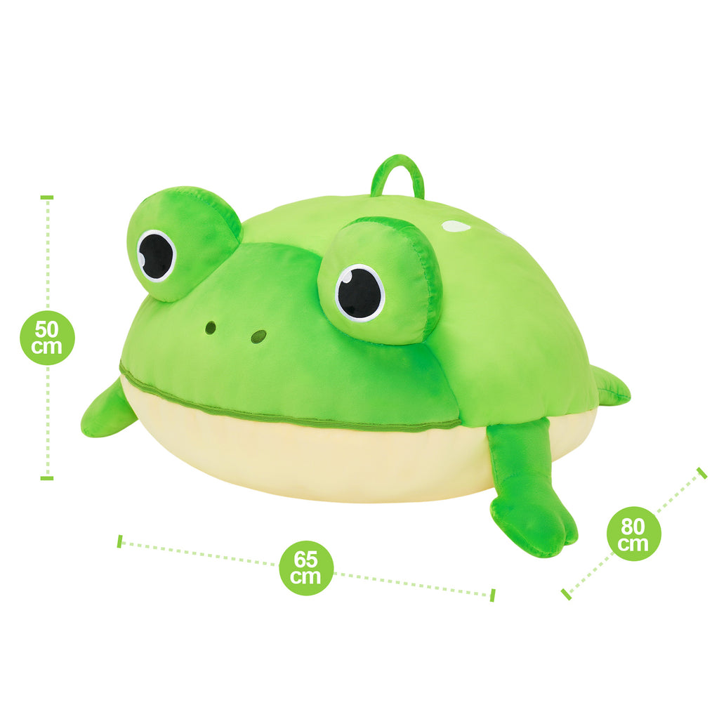 Sac de rangement pour jouets en forme de grenouille avec tapis de jeu qui tire la langue