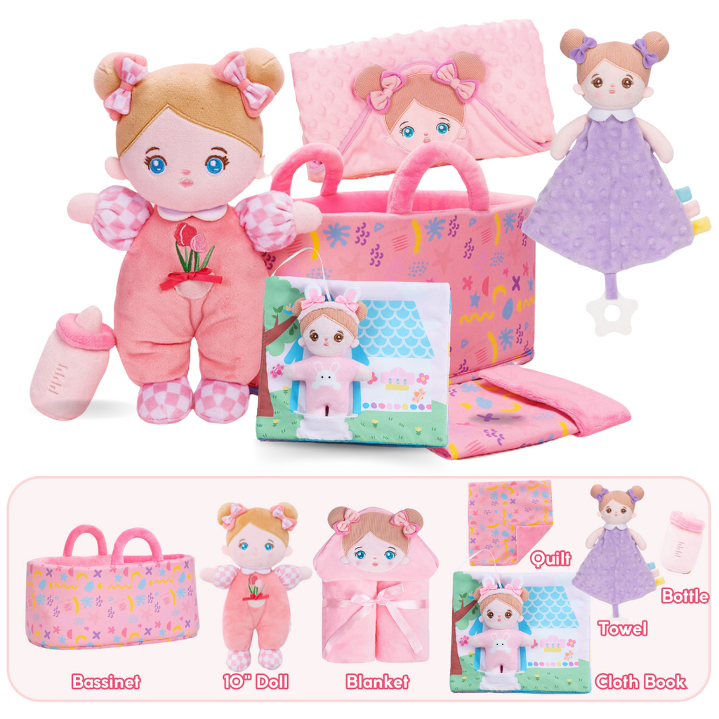 Poupée bébé en peluche personnalisée de 25 cm
