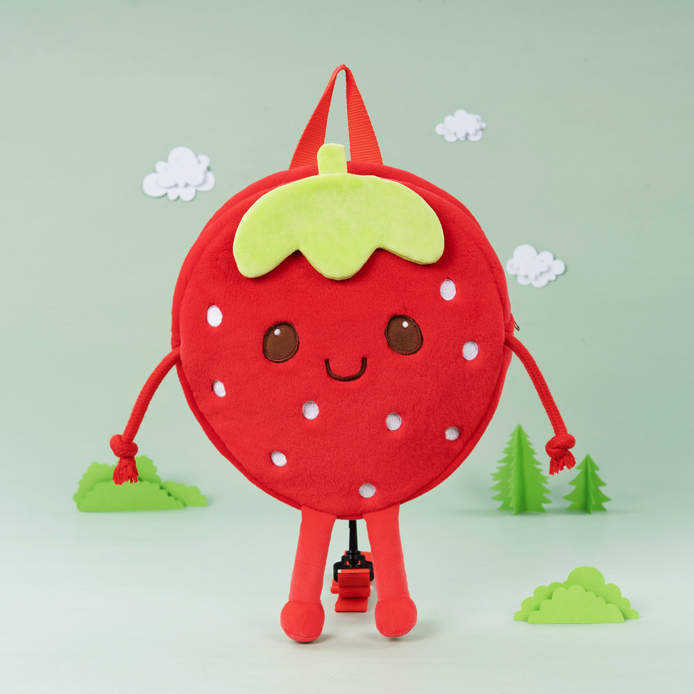 Personnalisée Sac à Dos en Peluche de Fraise