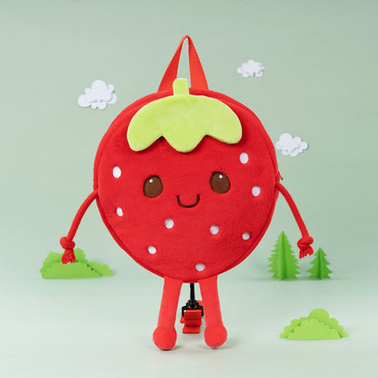 Personnalisée Sac à Dos en Peluche de Fraise