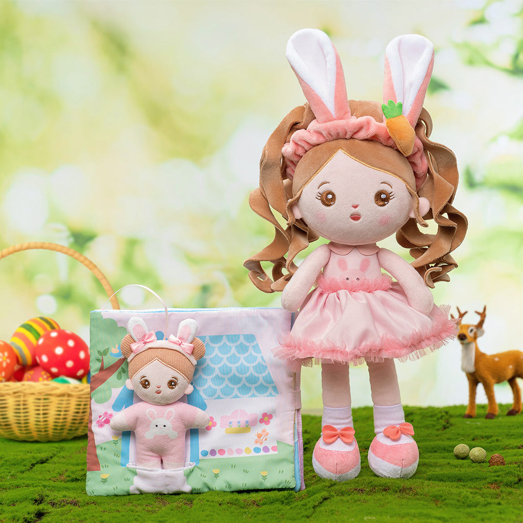 Poupée en peluche personnalisée Lapin de Pâques Fille