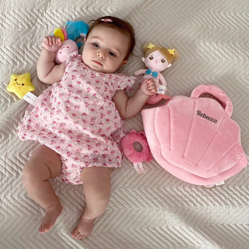 Personnalisée Premier Ensemble de Jouet Sonore en Peluche de Sirène Fantastique pour Bébé
