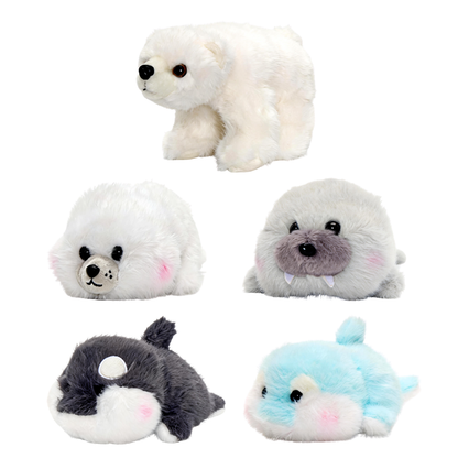 Ensemble de peluches igloo arctique avec 5 animaux