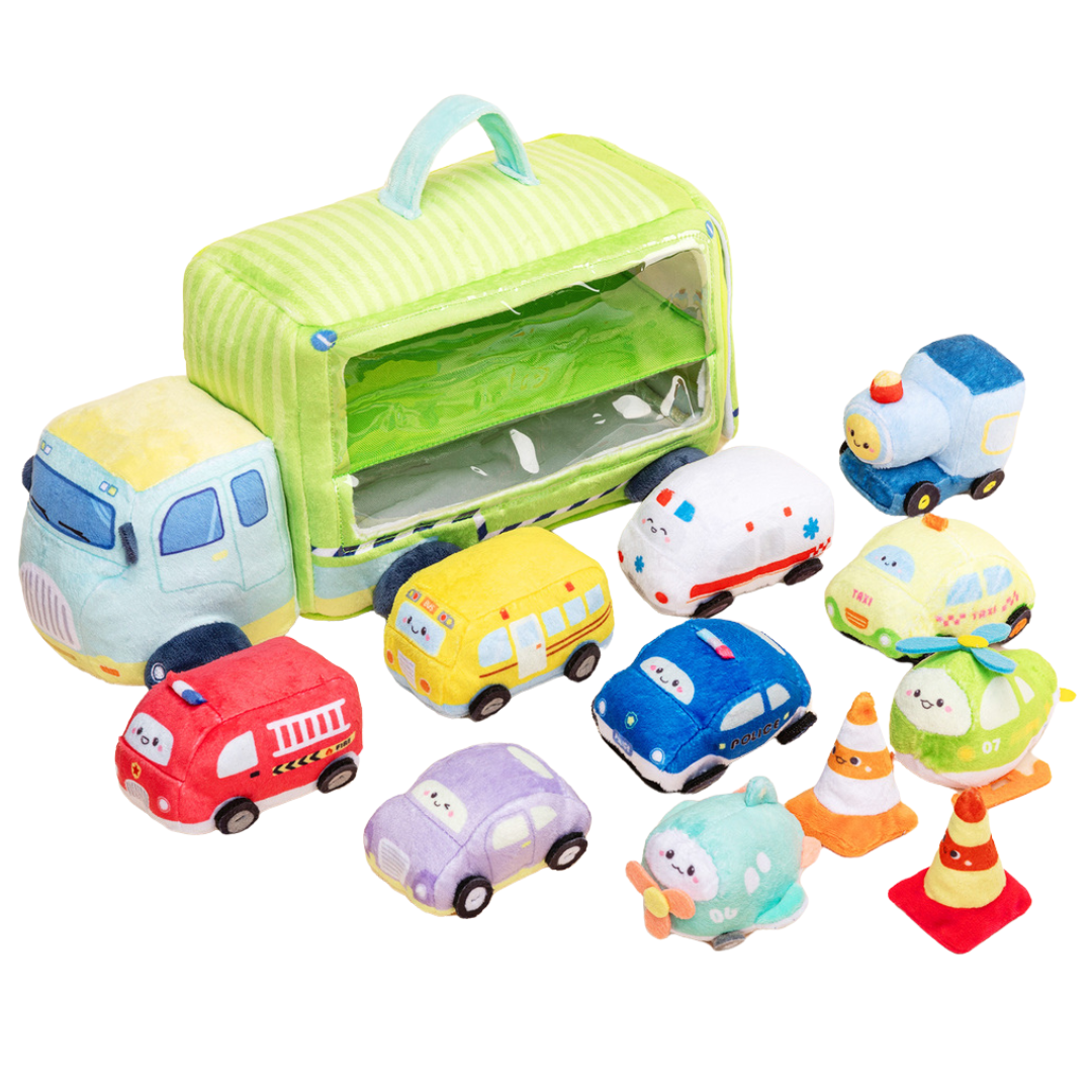 Personnalisée Premier Ensemble de Jouet Sonore en Peluche de Voiture pour Bébé