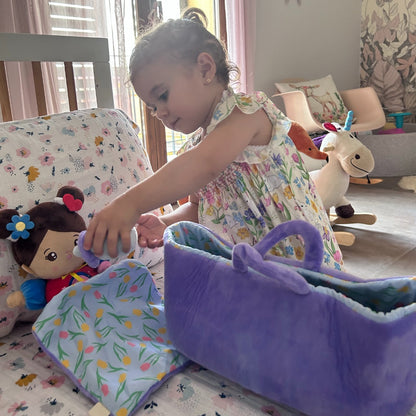 Peluche Mini Bébé Fille Personnalisée Originale,Berceau