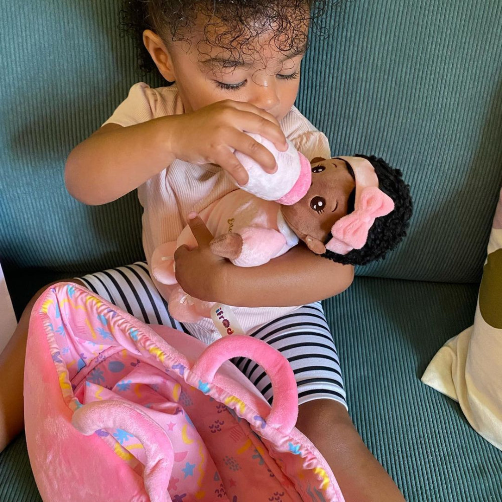 Peluche Mini Bébé Fille Personnalisée Originale,Berceau