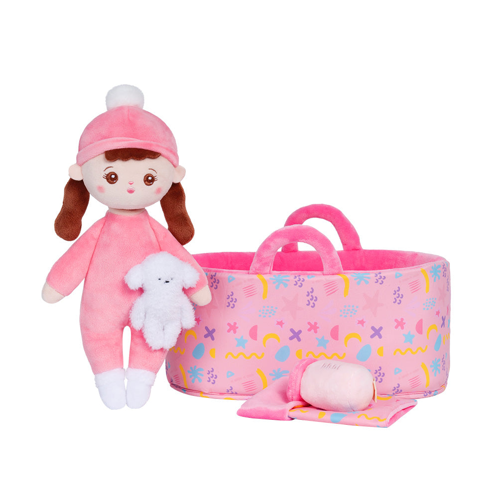 Poupée bébé en peluche personnalisée de 25 cm