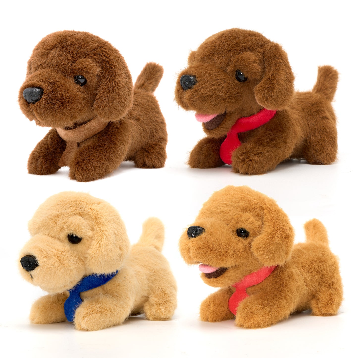 Bus scolaire en peluche avec chiots Golden Retriever, personnalisable (Set de 5 pièces)