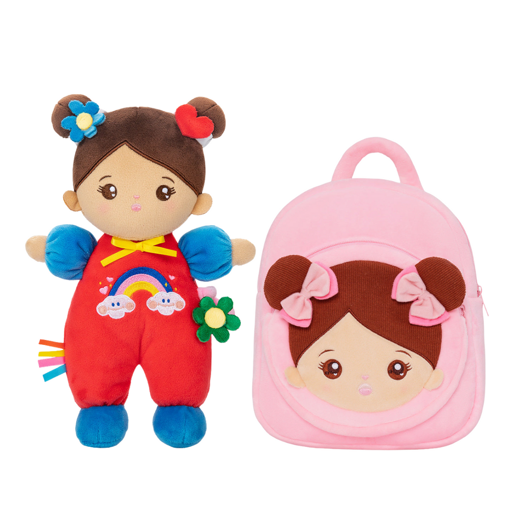 Ensemble cadeau poupée douce et sac à dos