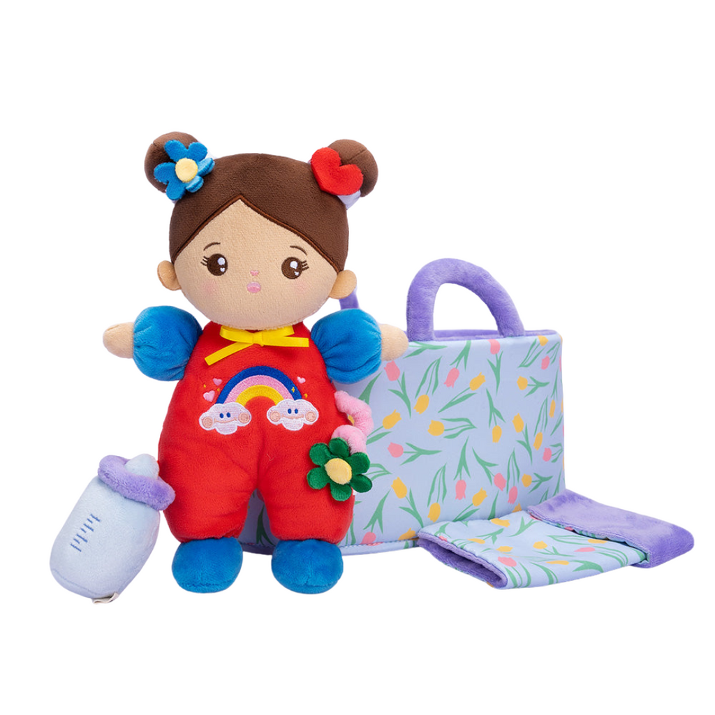 Poupée bébé en peluche personnalisée de 25 cm