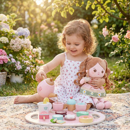 Poupée bébé en peluche personnalisée de style champêtre