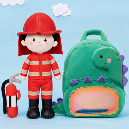 Personnalisée Poupée en Peluche pour Garçonk de Pompier