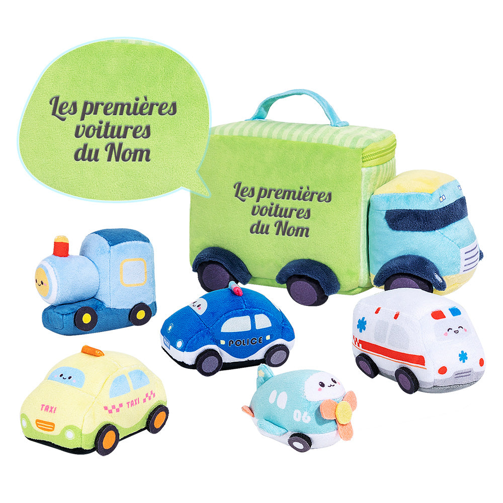 Personnalisée Premier Ensemble de Jouet Sonore en Peluche de Voiture pour Bébé