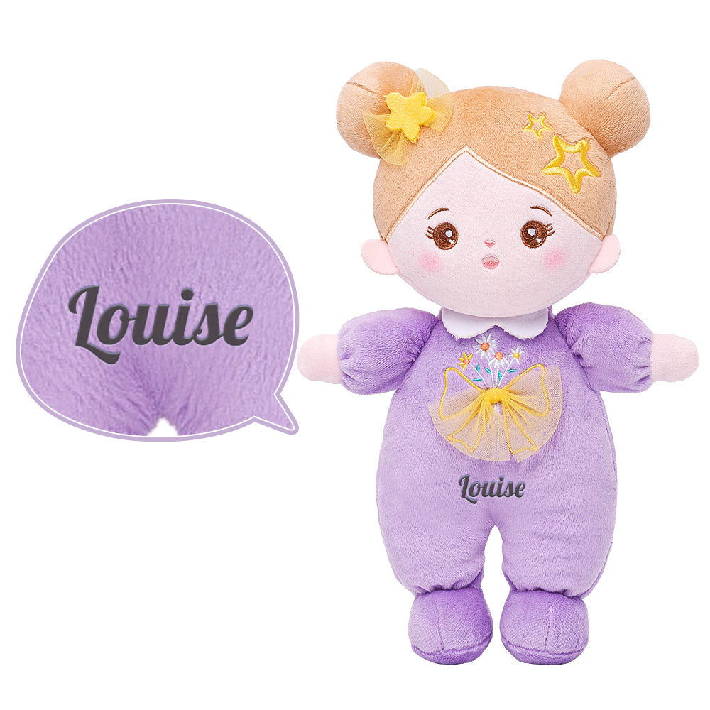 Mini Violet Personnalisée Poupée en Peluche avec Yeux Ouverts & Ensemble-cadeau