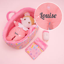 Charger l&#39;image dans la galerie, Mini Rose Personnalisée Poupée en Peluche avec Yeux Ouverts &amp; Ensemble-cadeau