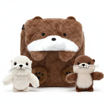 Charger l'image dans la galerie, Sac souple Kawaii en forme de loutre de mer, sac à dos convertible en sac bandoulière
