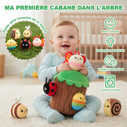 Ma première cabane dans les arbres | Jouet sensoriel doux pour bébés dès 6 mois