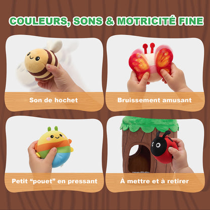 Ma première cabane dans les arbres | Jouet sensoriel doux pour bébés dès 6 mois