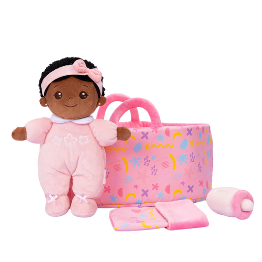 Mini Rose Teint Foncé Personnalisée Poupée en Peluche & Ensemble-cadeau