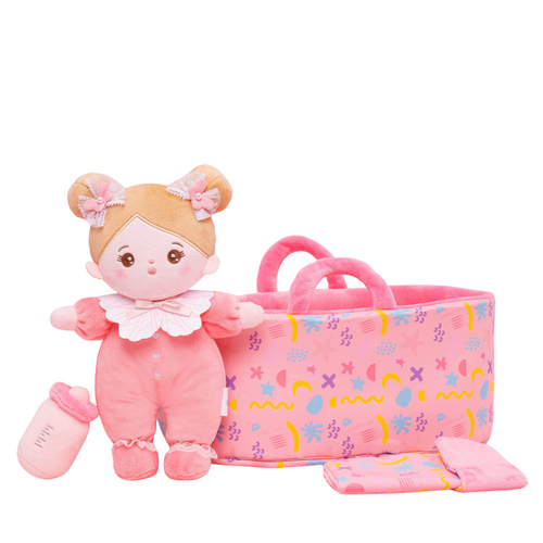 Poupée bébé en peluche personnalisée de 25 cm