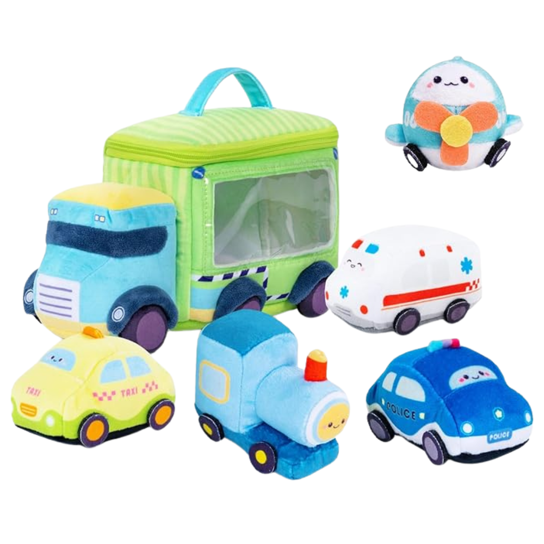 Personnalisée Premier Ensemble de Jouet Sonore en Peluche de Voiture pour Bébé