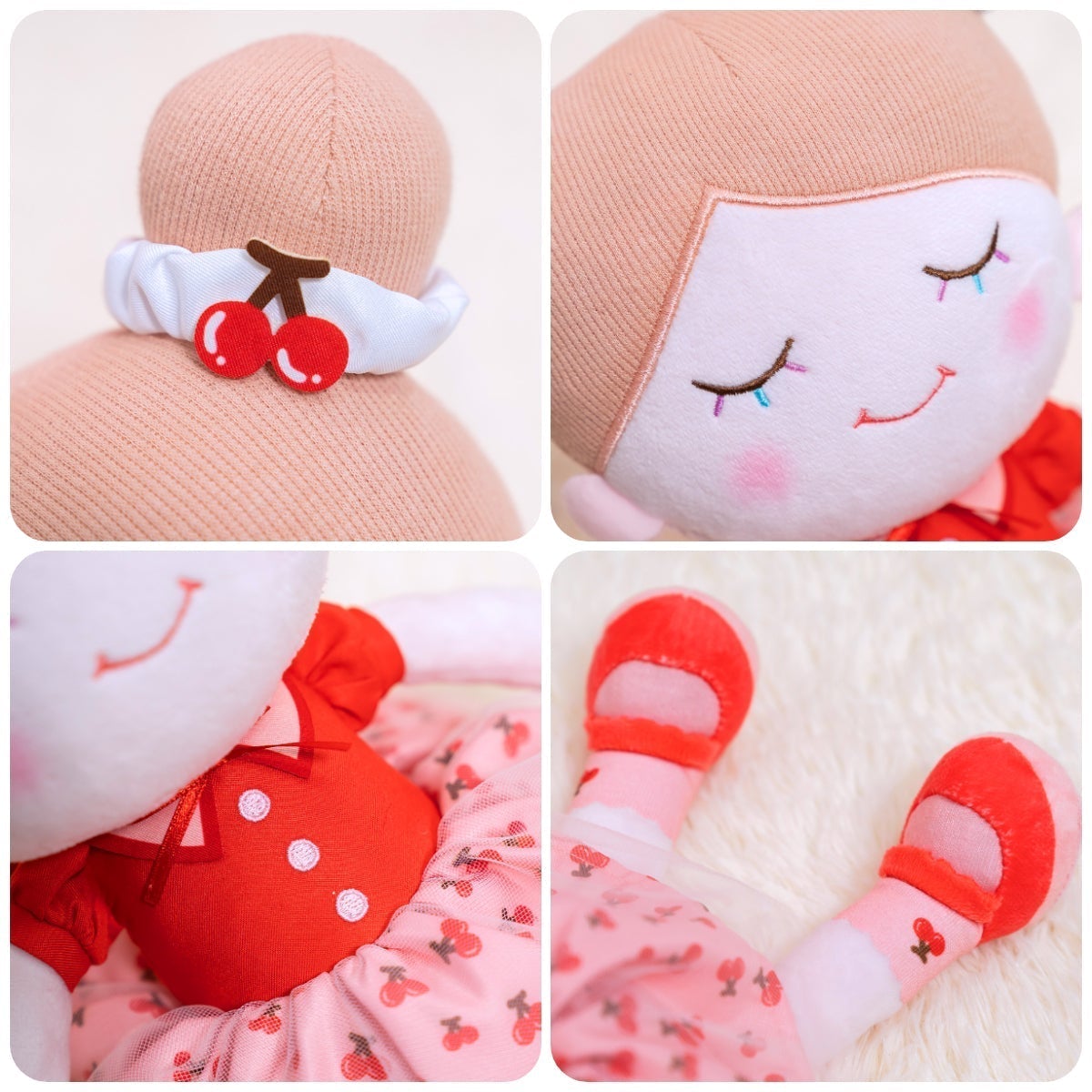 Iris Personnalisée Poupée en Peluche en Costume de Cerise