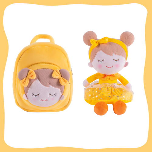 Iris Personnalisée Poupée en Peluche en Robe Jaune