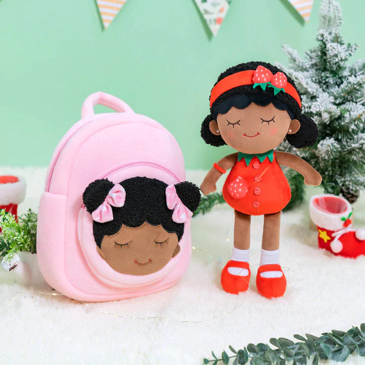 Poupée en Peluche Peau Foncée Personnalisée(Achetez-en 2 et Obtenez 15 % de Réduction)