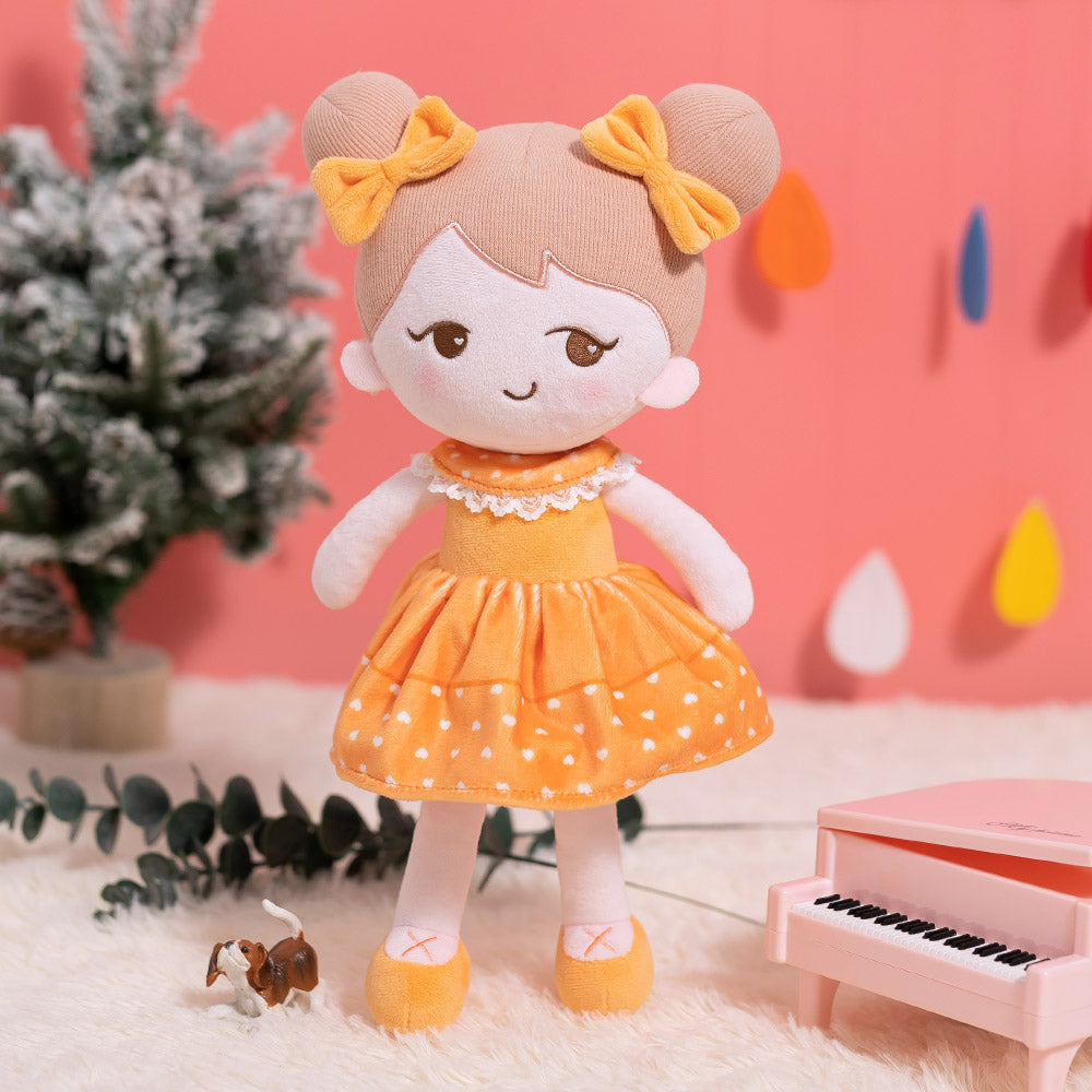 Becky Personnalisée Poupée en Peluche en Robe Orange