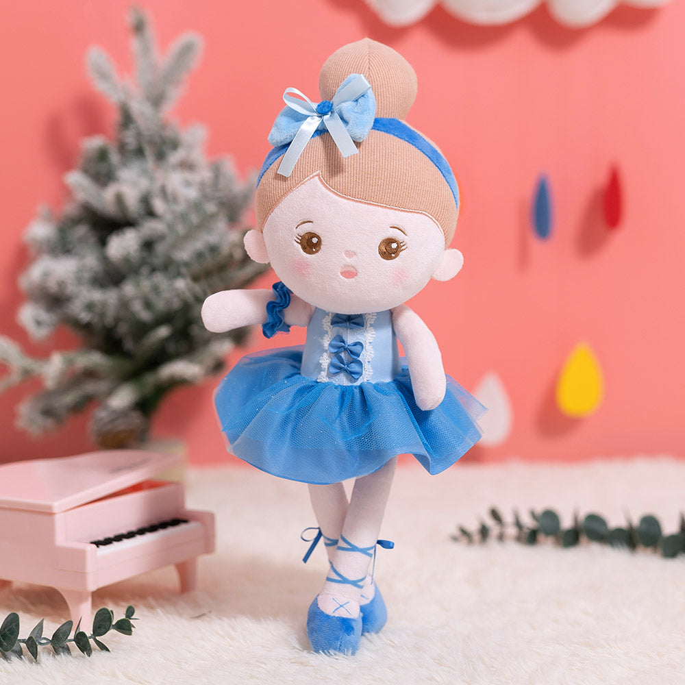 Abby Personnalisée Poupée en Peluche en Robe de Danse Bleue