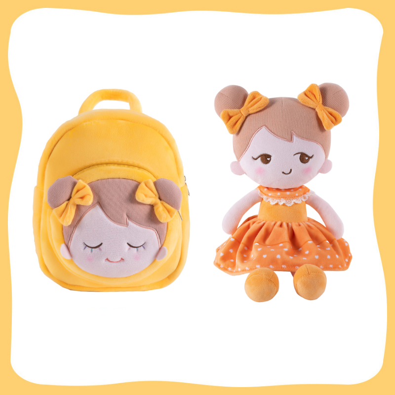 Becky Personnalisée Poupée en Peluche en Robe Orange