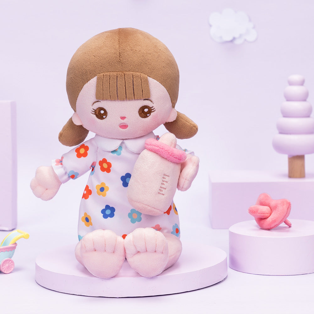 Mini Blanche Personnalisée Poupée en Peluche avec Vêtement Remplaçable