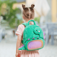 Charger l&#39;image dans la galerie, OUOZZZ Personalized Green Dinosaur Plush Backpack