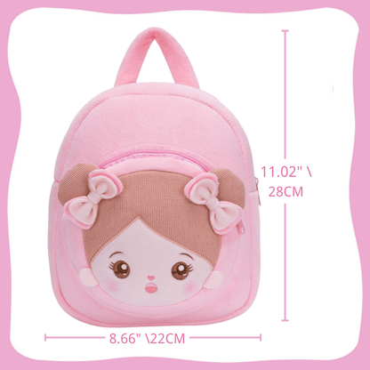 OUOZZZ Personalized Sweet Girl Pink Plush Backpack