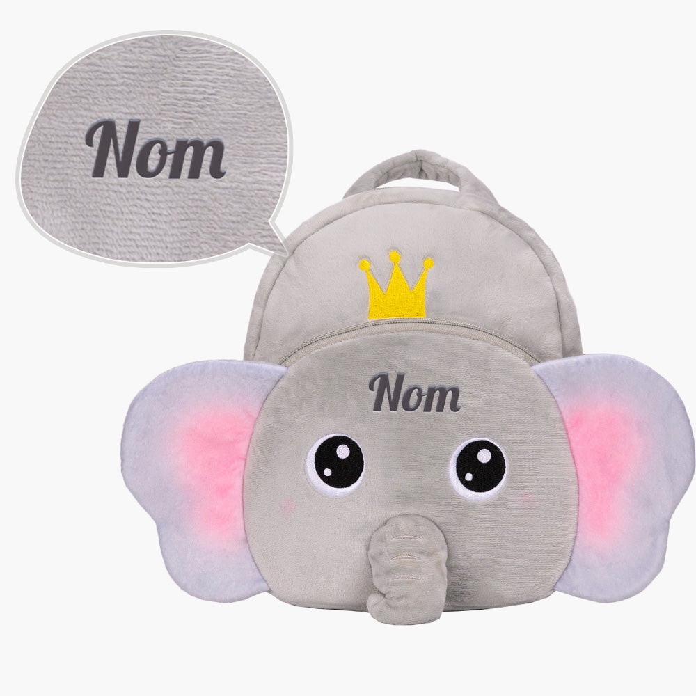 Personnalisée Sac à Dos en Peluche Éléphant