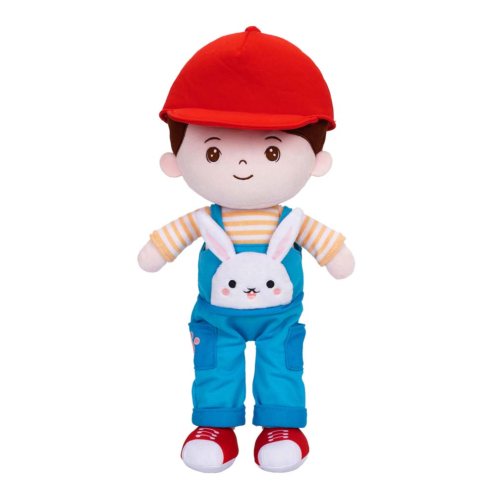 Personnalisée Poupée en Peluche pour Garçon en Salopette de Lapin