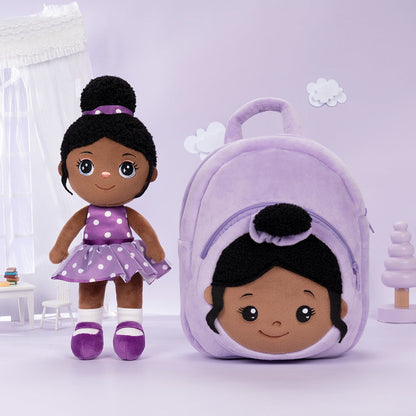 Teint Foncé Personnalisée Poupée en Peluche aux Grands Yeux