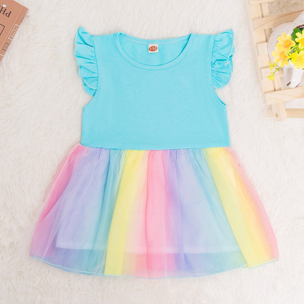 OUOZZZ Rainbow Baby Dress