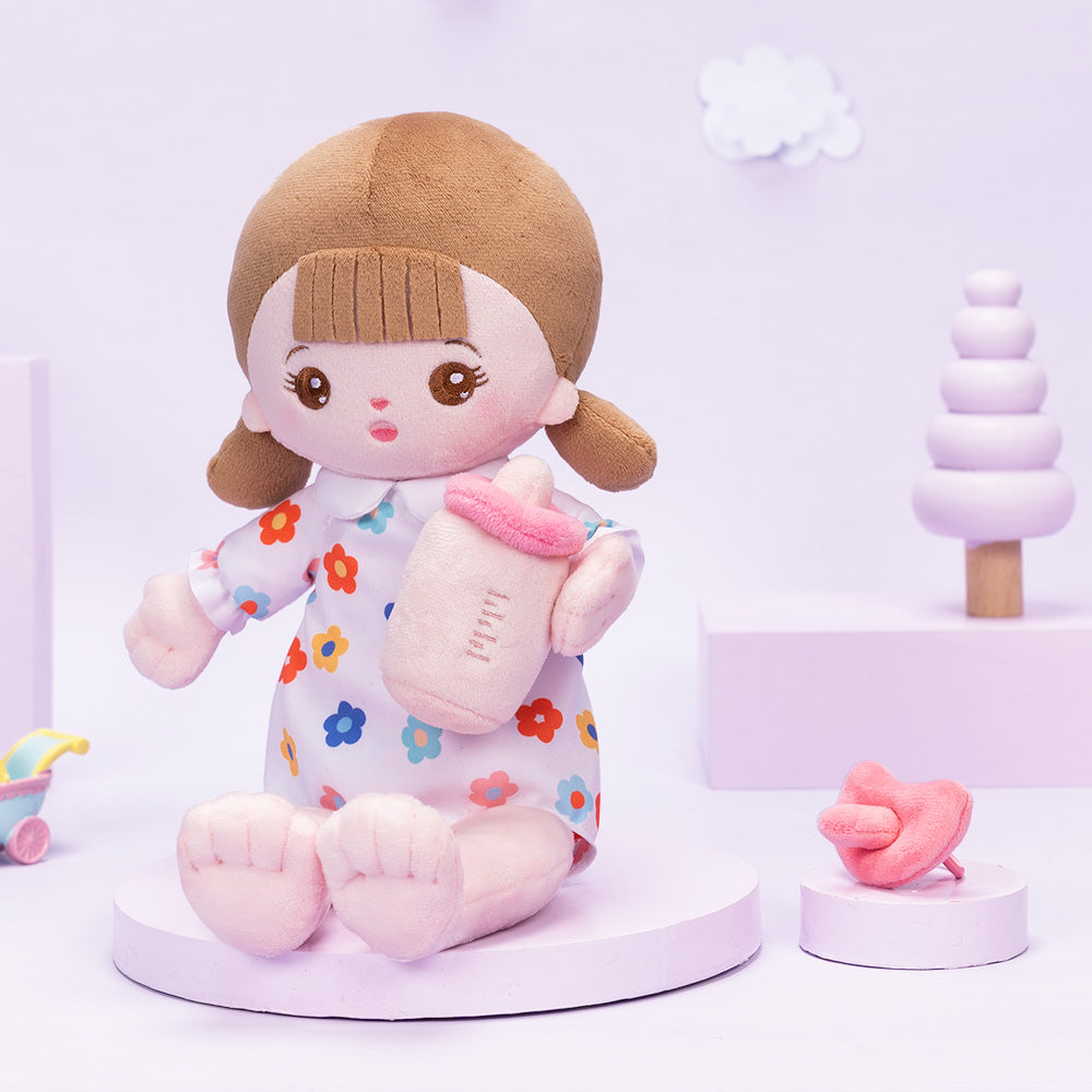 Mini Blanche Personnalisée Poupée en Peluche avec Vêtement Remplaçable