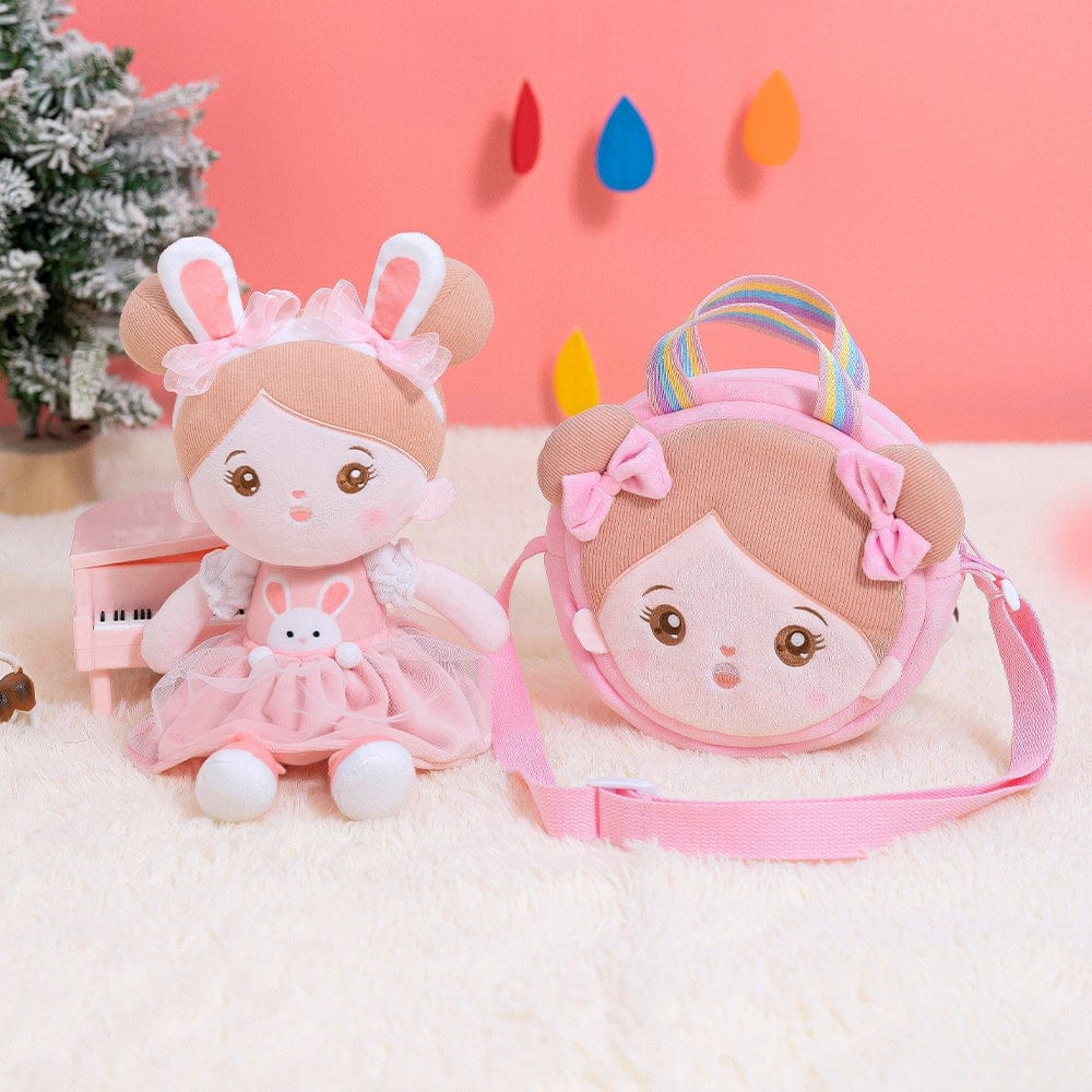 Poupée en Peluche Personnalisée en Lapin Rose（Le Forfait est Plus Favorable）